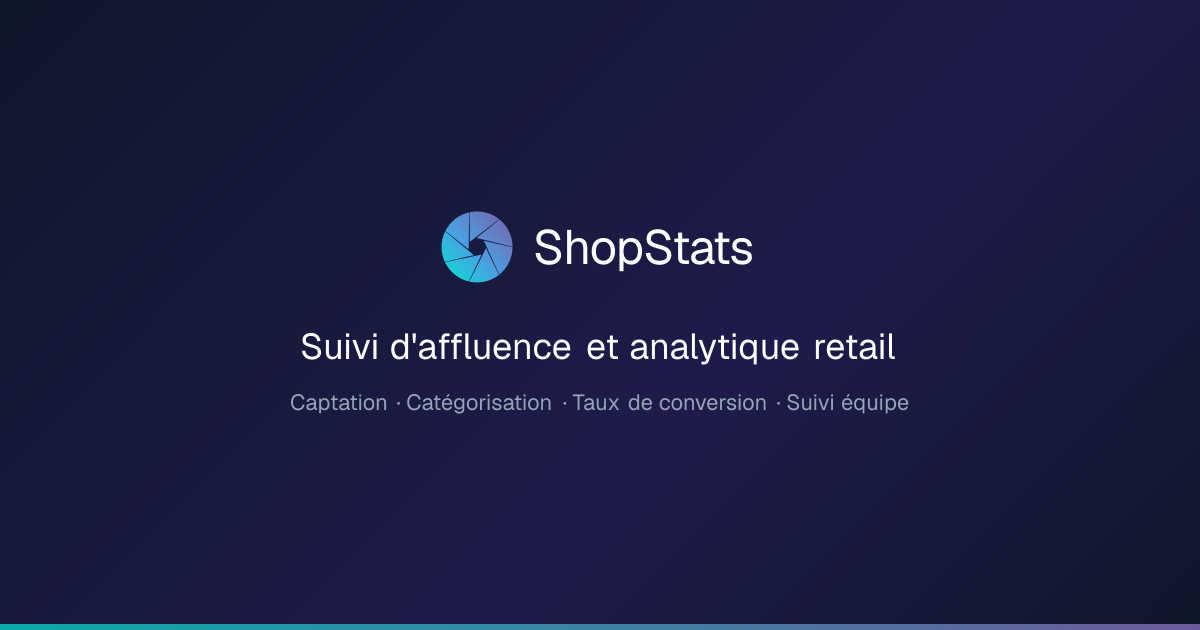 ShopStats — Suivi d'affluence et analytique retail pour vos magasins